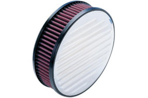 K&N RK Series Billet Air Cleaner Grooved Round Air Filter Assembly For 1992-1999 80 Inch Big Twin With OEM Carb (RK-3911)