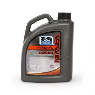 Bel-Ray 20W50 4L Mineral Motor Oil For V-Twin Engines (ARM441219)