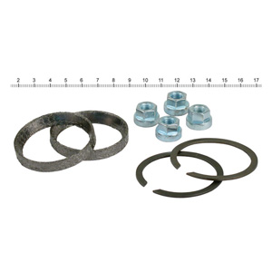 James Exhaust Gasket & Mount Kit (With Stock 91-11 Style Gaskets) With Wire/Graphite Gaskets - With Flange Nuts For 1984-2023 B.T., 1986-2023 XL, 2008-2012 XR1200, 1987-2010 Buell XB Models (ARM621625)