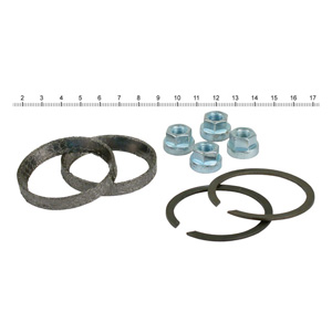 James Exhaust Gasket & Mount Kit (With Stock 91-11 Style Gaskets) With Wire/Graphite Gaskets - With Flange Nuts For 1984-2023 B.T., 1986-2023 XL, 2008-2012 XR1200, 1987-2010 Buell XB Models (ARM621625)