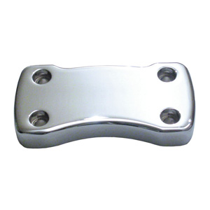 Wild 1 Smooth Billet Top Clamp In Chrome With Exposed Mounting Bolts Fits Deuce (WO537)