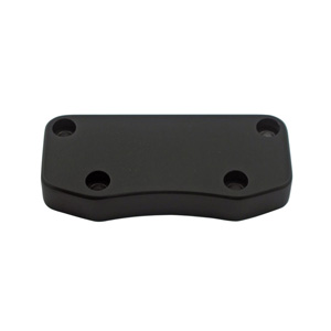 Wild 1 Smooth Billet Top Clamp In Black With Exposed Mounting Bolts (WO505B)