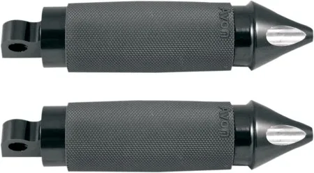 Avon Performance Spike Folding Footpegs With Male Mounts In Black Finish (FP-CC-86-ANO-SP)