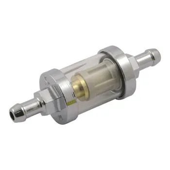 Doss Clear View Fuel Filter In Chrome For 5/16 Inch Fuel Lines (30-856C)