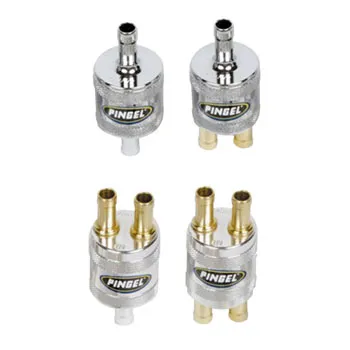 Pingel Fuel Filters 1-In/1-Out 5/16 Inch In Chrome (SS1C)