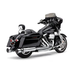 Cobra 4 Inch Race Pro Slip On Mufflers In Chrome For Harley Davidson 1995-2016 Touring Models (6218)
