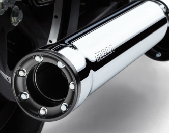 Cobra 3 Inch Slip-On Mufflers With Race Pro Tips In Chrome For Harley Davidson 2007-2017 Softail FLSTF/FXSTD Motorcycles (6051)