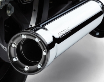 Cobra 3 Inch Slip-On Mufflers With Race Pro Tips In Chrome For Harley Davidson 1995-2016 Dyna Motorcycles (6055)