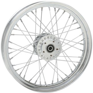 Drag Specialties Replacement Laced 40 Spoked Front Wheel 19x2.5 Inches For 00-03 FXD/B/C/L, 00-04 XL (Single/Dual Disc) Part Number (0203-0530)