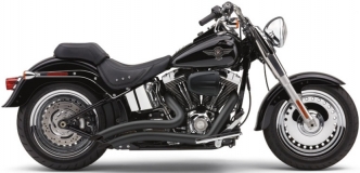Cobra Speedster Short Swept Exhaust In Black For Harley Davidson 2012-2017 Softail Motorcycles (6225B)