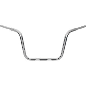 Wild 1 Ape Hanger Bars With 25.5cm (10 Inch) Rise In Chrome Finish For 1982-2020 Harley Davidson Models (excl. 88-11 Springers) (WO515)