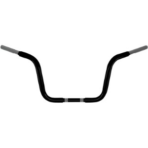 Wild 1 Ape Hanger Bars With 25.5cm (10 Inch) Rise In Black Finish For 1982-2020 Harley Davidson Models (excl. 88-11 Springers) (WO515B)