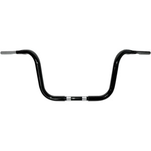 Drag Specialties 10 Inch Ape Hanger 32mm (1-1/4 inch) Buffalo Handlebars in Black Finish For Touring Motorcycles (0601-1240)