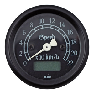 MMB Classic Electronic Speedo With Black Face 220 Km With Black Housing And Yellow Illumination (ARM990049)