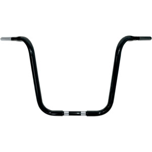 Drag Specialties 14 Inch Ape Hanger 32mm (1-1/4 inch) Buffalo Handlebars in Black Finish For Touring Motorcycles (0601-1242)