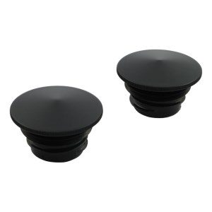 Doss Stainless Gas Cap Set With Pointed Design In Black For 96-99 H-D Models (ARM674815)