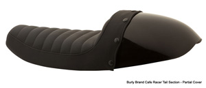 Burly Brand Cafe Tail Section Seat For Harley Davidson 2007-2009 Sportster Motorcycles - Partial Cover (ARM463335)