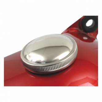 HARLEY DYNA SOFTAIL TOURING STAINLESS STEEL GAS CAP SET DOMED 96-99