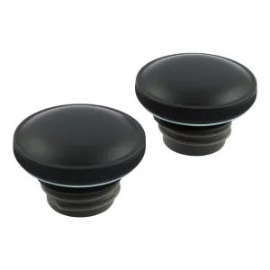 Doss Replacement Screw Type Gas Caps In Matte Black Finish For 96-99 H-D Models (75-054)