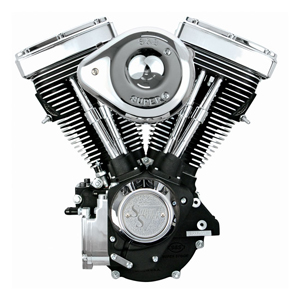 S&S 80 Inch (1340CC) 3 1/2 Inch Bore 84-99 Evo Motor In Black Finish (310-0233)