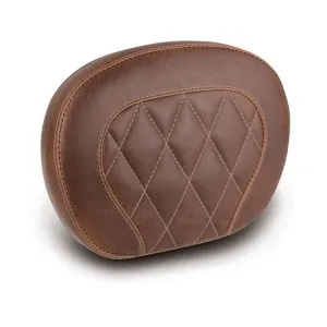 Mustang Setback Sissybar Pad In Brown Diamond Stitch (76778)