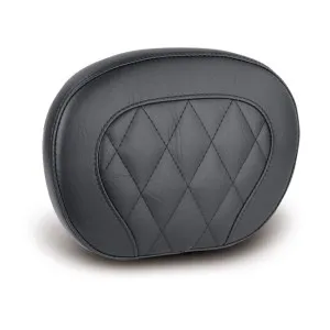 Mustang Setback Sissybar Pad In Black Diamond Stitch (76821)