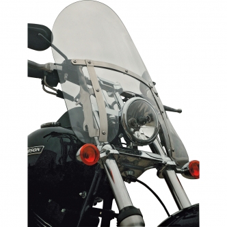 Klock Werks 18 Inch Flare Billboard Windshields in Clear Finish For 1988-2020 XL Sportster (Exc. 2011-2020 XL883L, 1200X/C/CX), 1999-2005 FXD (Except FXDWG And FXDXT), 2006-2017 FXDWG With OEM Accessory Detachable Compact Windshield Models (KW05-02-0223)