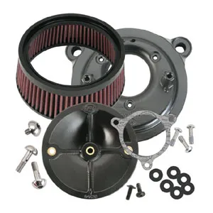 S&S Super Stock Stealth Air Cleaner Kit For 16-17 Softail, 2017 FXDLS, 08-16 Touring (170-0301B)