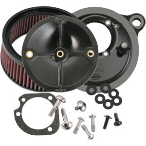 S&S Super Stock Stealth Air Cleaner Kit For 00-15 Softail, 99-17 Dyna (excl. 2017 FXDLS), 99-07 FLT/Touring (170-0060)