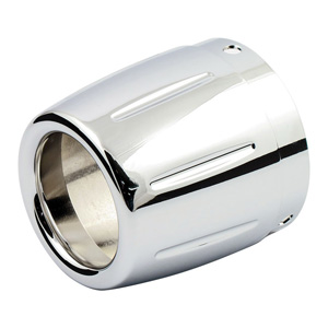 Kerker 108-8033 3.5 Grooved Billet Replacement End Cap with Chrome Finish 