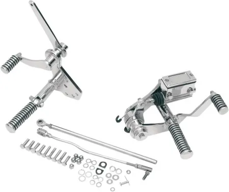 Drag Specialties 2 Inch Extended Forward Control Kit With Pegs In Chrome For 1984-1999 FXST, FLST Models (056106-BX22-LB2)