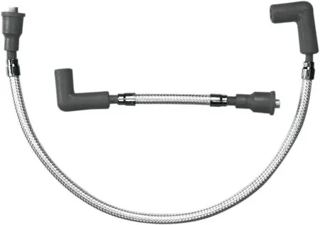 Magnum Braided Spark Plug Wires In Sterling Chromite II For 2000-2017 Softail Motorcycles (0802-3041)
