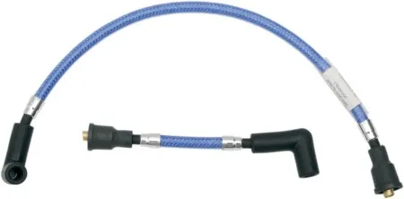 Magnum Braided Spark Plug Wires In Candy Apple Blue For 1984-1999 Softail Motorcycles (2104-0010)