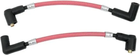 Magnum Braided Spark Plug Wires In Candy Apple Red For 1982-2000 FXR Motorcycles (2104-0028)