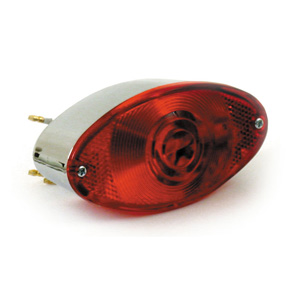 Doss EC Approved Cateye Taillight In Chrome With Plastic Housing (ARM648109)