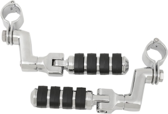 Kuryakyn Small ISO-Pegs With Offset & 1 1/4 Inch Magnum Quick Clamps In Chrome Finish (7998)