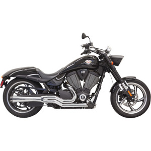 Bassani Mid-Length Road Rage 2-Into-1 System In Chrome Finish For Victory Models (6H22R)