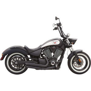 Bassani Pro-Street Turn Out Exhaust In Black Finish For Victory Models (6V23DB)