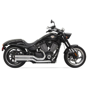Bassani Pro-Street Turn Out Exhaust In Chrome Finish For Victory Models (6H23D)