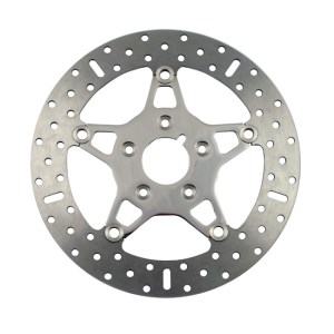 EBC Front 5 Button Floater (Narrow Band) Stainless Brake Rotor In Polished Finish For 1984-1999 H-D Models (excl. FLT Models) (ARM885519)