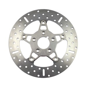 EBC Front 5 Button Floater (Wide Band) Stainless Brake Rotor In Polished Finish For 1984-1999 H-D Models (Excl. FLT Models) (ARM495519)