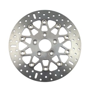 EBC Rear 10 Button Floater (Narrow Band) Stainless Brake Rotor In Polished Finish For 1984-1999 H-D Models (Excl. FLT Models) (ARM206519)