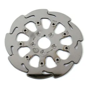 Braking Front Right 9-Spoke Wave Brake Rotor For 1984-1999 Big Twin Models (BR HD07FLD)