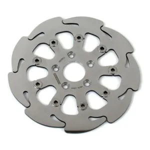 Braking Rear 9-Spoke Wave Brake Rotor For 2000-2024 Softail, Dyna; 2000-2007 Touring; 2000-2010 XL Sportster (BR HD05RLD)