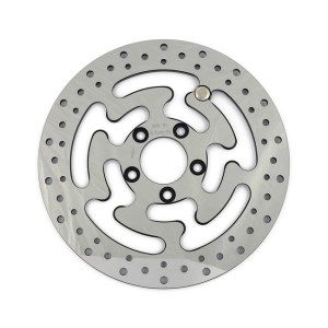 DOSS Rear Drilled Polished Stainless Touring Brake Rotor For Harley Davidson 2008-2023 Touring Models (ARM241109)