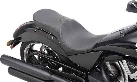 Drag Specialties Smooth Low Profile Touring Seat For Victory King Pin 04-12, Vegas 03-12, 8-Ball 05-14, High Ball 12-14 (Includes Ness Models) (0810-1605)