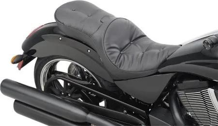 Drag Specialties Pillow Low Profile Touring Seat For Victory King Pin 04-12, Vegas 03-12, 8-Ball 05-14, High Ball 12-14 (Includes Ness Models) (0810-1607)