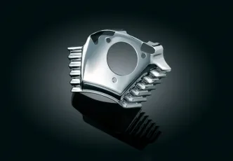 Kuryakyn Throttle Servo Motor Cover In Chrome For Harley Davidson Touring, Trike & Softail Models With Screamin Eagle Stage One Or Heavy Breather Air Cleaner (8657)