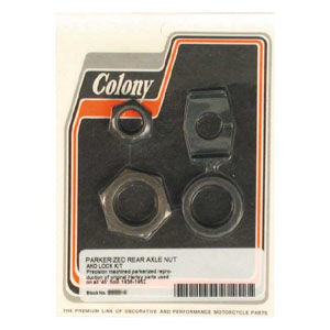 Colony Rear Axle Nut & Lock Nut Kit In Parkerized For 1936-1952 45 Inch SV Solo Models (ARM273989)