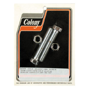 Colony Hex Axle Adjuster Bolts In Chrome For 1987-1994 Softail (ARM652609)